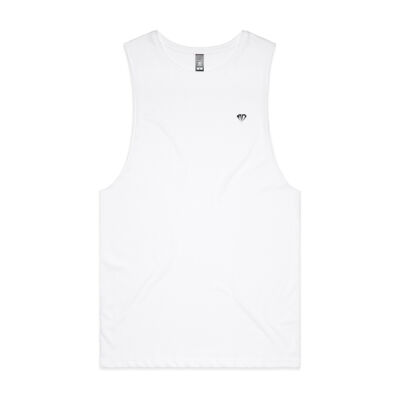 Mens BASEBALLER Tank Tee Black Print Thumbnail