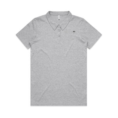Womens Polo Diamond Logo Pocket Black Print Thumbnail