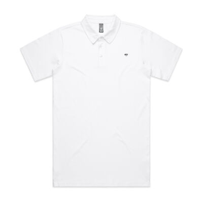 Mens Polo Diamond Logo Pocket Black Print Thumbnail