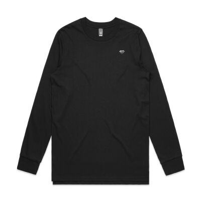 Mens Basic Longsleeve Tee BASEBALLER White Print Thumbnail