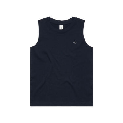 Kids Tank Tee BASEBALLER White Print Thumbnail