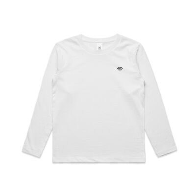 Kids Longsleeve Tee Diamond Pocket Logo Black Print Thumbnail