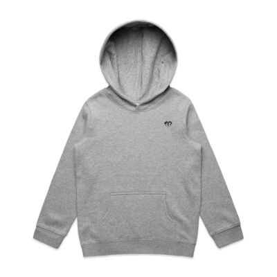 Kids Hoodie Diamond Pocket Logo Black Print Thumbnail