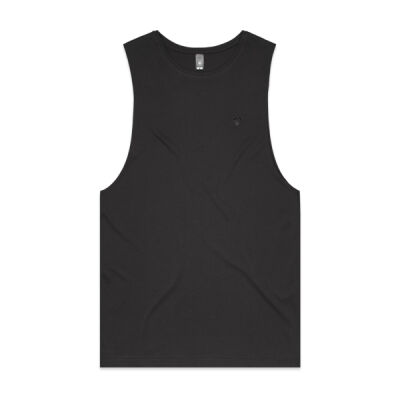 Mens Tank Tee Diamond Pocket Logo Black Print Thumbnail