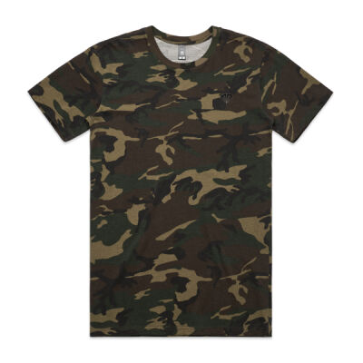 Mens Camo Tee Diamond Pocket Logo Black Print Thumbnail