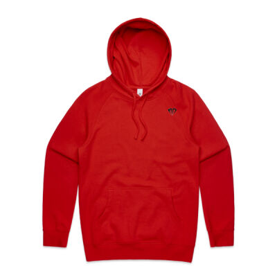 Womens Basic Hoodie Diamond Pocket Logo Black Print 2 Thumbnail
