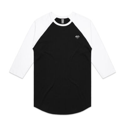 Womens Raglan BASEBALLER White Print Thumbnail
