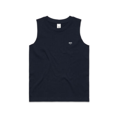 Kids Tank Diamond Pocket White Print Thumbnail