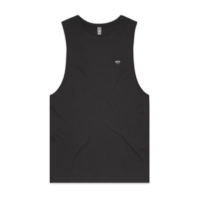 Mens Tank Diamond Pocket White Print Thumbnail