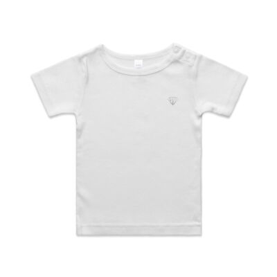 Kids Wee Tee Diamond Pocket White Print Thumbnail