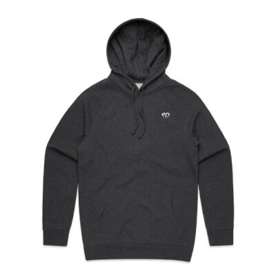 Womens Basic Hoodie Diamond Pocket White Print 2 Thumbnail