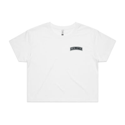 Womens Crop Tee MDC Banner Pocket Print Thumbnail