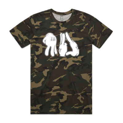 Mens Camo Tee CARTOON Front Print Thumbnail