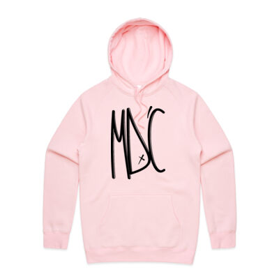 Mens Basic Hoodie GRAPH Front Black Print Thumbnail