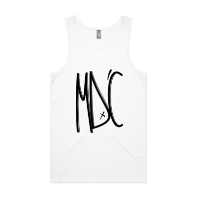 Mens Singlet GRAPH Front Black Print Thumbnail