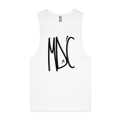 Mens Tank Tee GRAPH Front Black Print Thumbnail