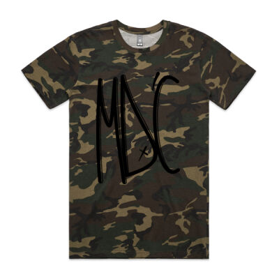 Mens Camo Tee GRAPH Front Black Print Thumbnail