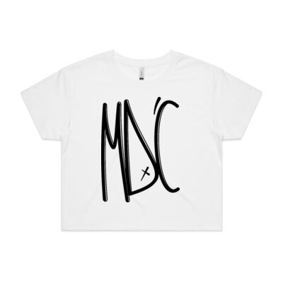 Womens Crop Tee GRAPH Front Black Print Thumbnail