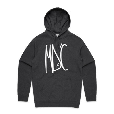 Mens Basic Hoodie GRAPH White Front Print Thumbnail