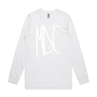 Mens Basic Longsleeve Tee GRAPH White Front Print Thumbnail