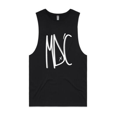 Mens Tank GRAPH White Front Print Thumbnail