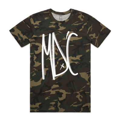 Mens Camo Tee GRAPH White Front Print Thumbnail