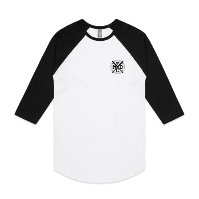 Mens Raglan BASEBALLER Pocket Black Thumbnail