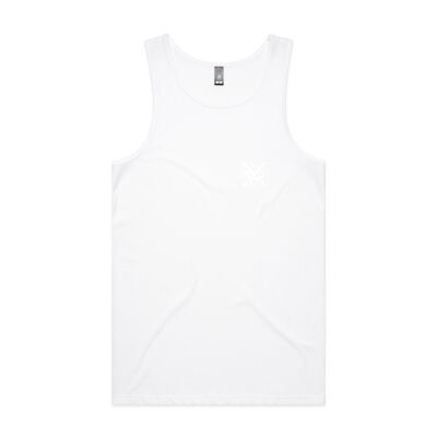 Mens Singlet BASEBALLER Pocket White Thumbnail