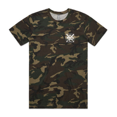 Mens Camo Tee BASEBALLER Pocket White Thumbnail