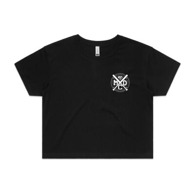 Womens Crop BASEBALLER Pocket White Thumbnail