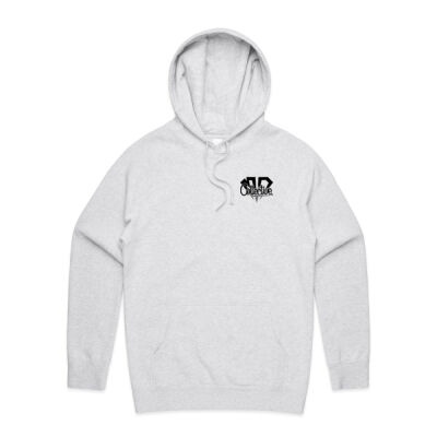 Mens Basic Hoodie LOGO Pocket Black Print Thumbnail