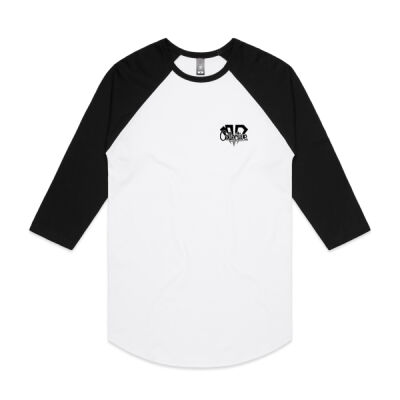 Mens Raglan LOGO Pocket Black Print Thumbnail