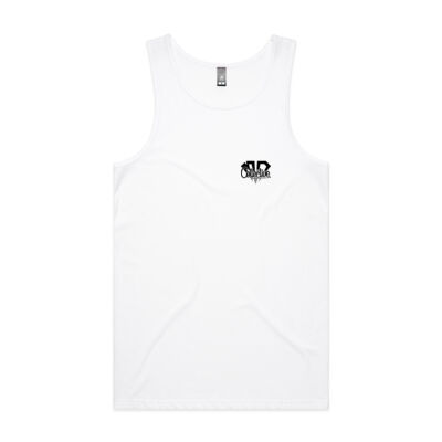 Mens Singlet LOGO Pocket Black Print Thumbnail