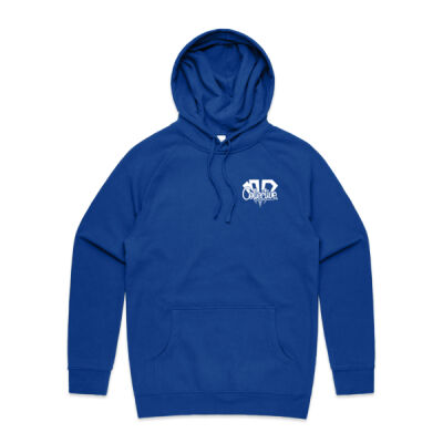 Mens Basic Hoodie LOGO Pocket White Print Thumbnail