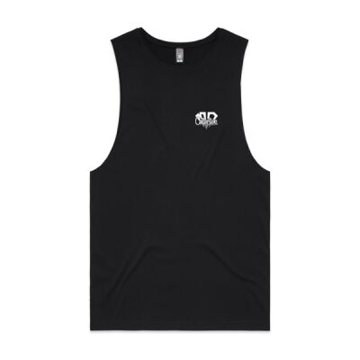 Mens Tank LOGO Pocket White Print Thumbnail