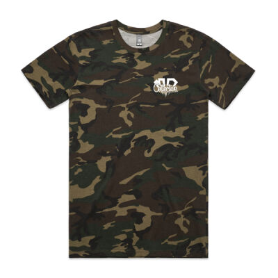 Mens Camo Tee LOGO Pocket White Print Thumbnail
