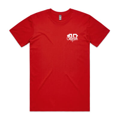 Mens Basic Tee LOGO Pocket White Print Thumbnail
